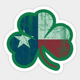 Texas Flag Shamrock Irish St Patricks Day Sticker